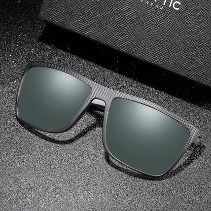 Polarized Sunglasses for Men Lightweight TR90 Frame UV400 Protection Square Sun Glasses