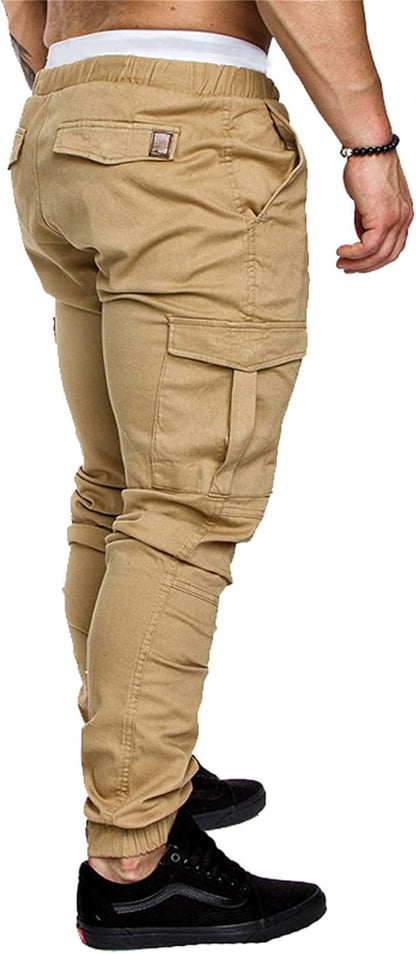 Mens Fashion Joggers Sports Pants Athletic Workout Trousers Casual Cargo Pants