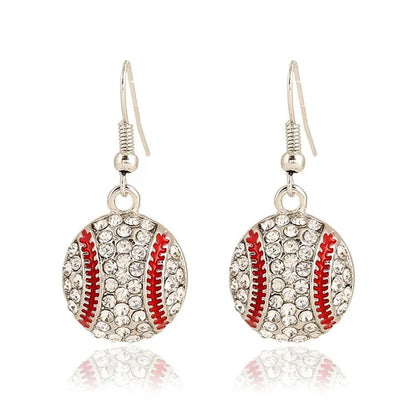 Sports Theme Diamond Zinc Alloy Earrings / Drop Earrings / Necklace