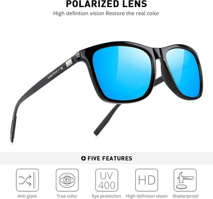 Unisex Polarized Aluminum Sunglasses Vintage Sun Glasses for Men/Women S8286