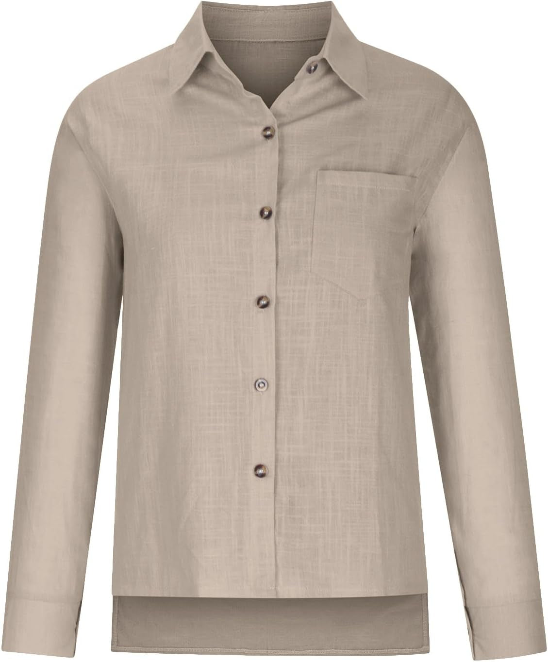 Women Cotton Linen Summer Tops Button down Shirts Dressy Causal Long Sleeve Gauze Blouses Trendy Boho Clothes 2024