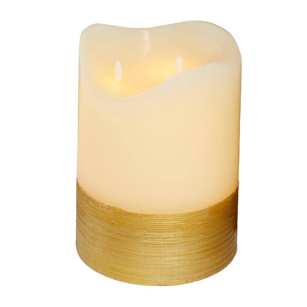 White Wax Traditional Flameless Candle