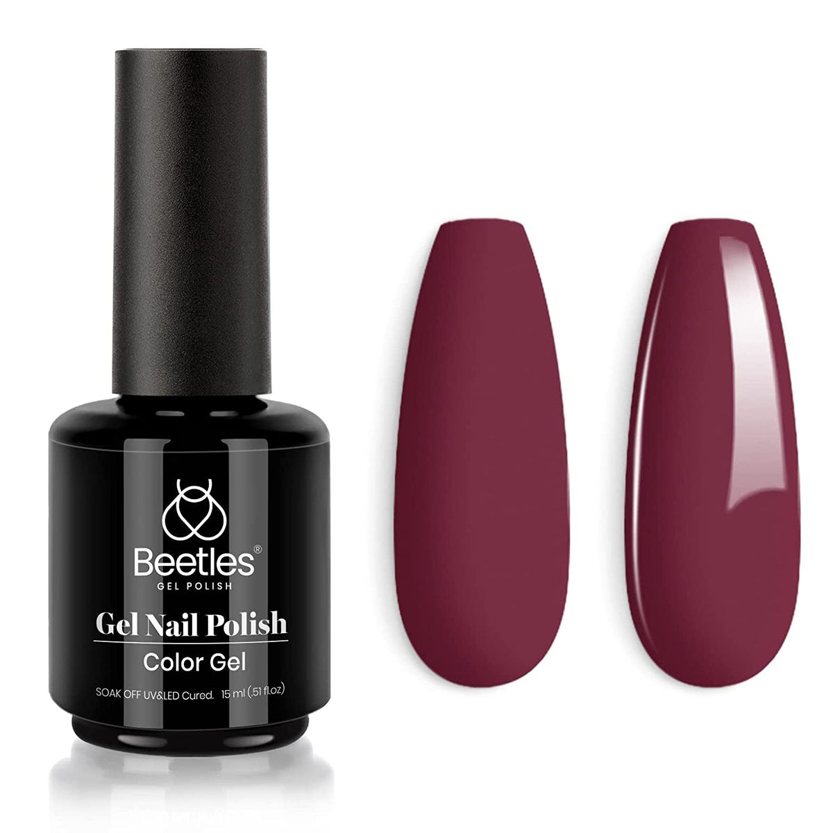 Beetles Gel Nail Polish, 1 Pcs 15ml White Color Soak Off Gel Polish Nail Art Manicure Salon DIY Gel Nail Design Decoration at Home Nail Lamp Needed Nails Minicure Kit Gift