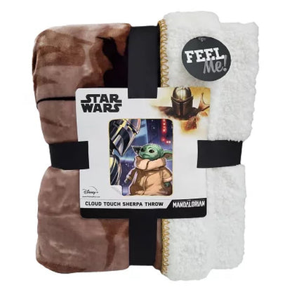 Star Wars: the Mandalorian Cloud Sherpa Throw Blanket, 50" X 60", Various Designs