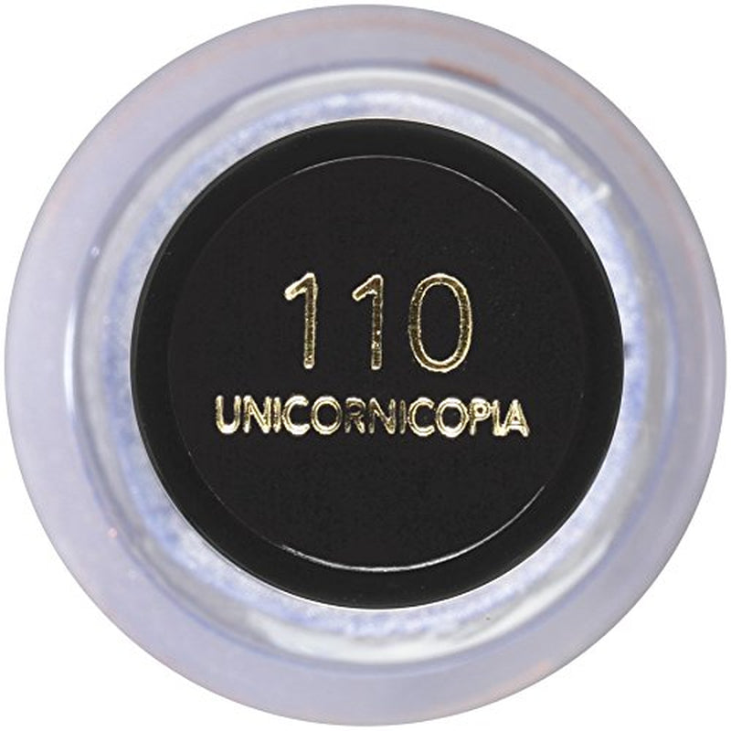 Nail Enamel, Chip Resistant Nail Polish, Glossy Shine Finish, in Black/Grey, 110 Unicornicopia, 0.5 Oz