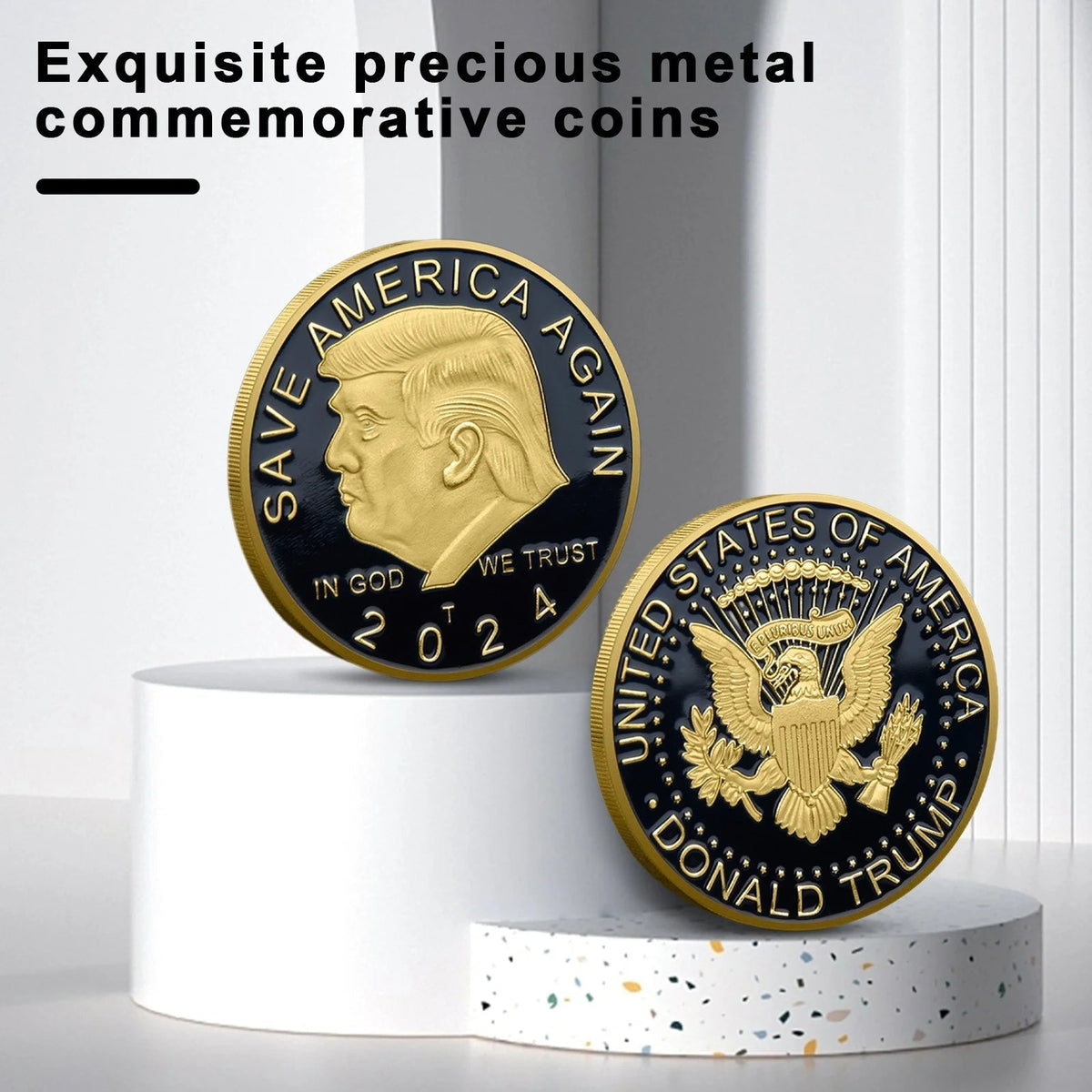Trump Commemorative Coin Commemorative Coin Exquisite Workmanship Iron Trump Coin Keepsake Coin for Home Decorations Trump Memorabilia Coin Master Coins