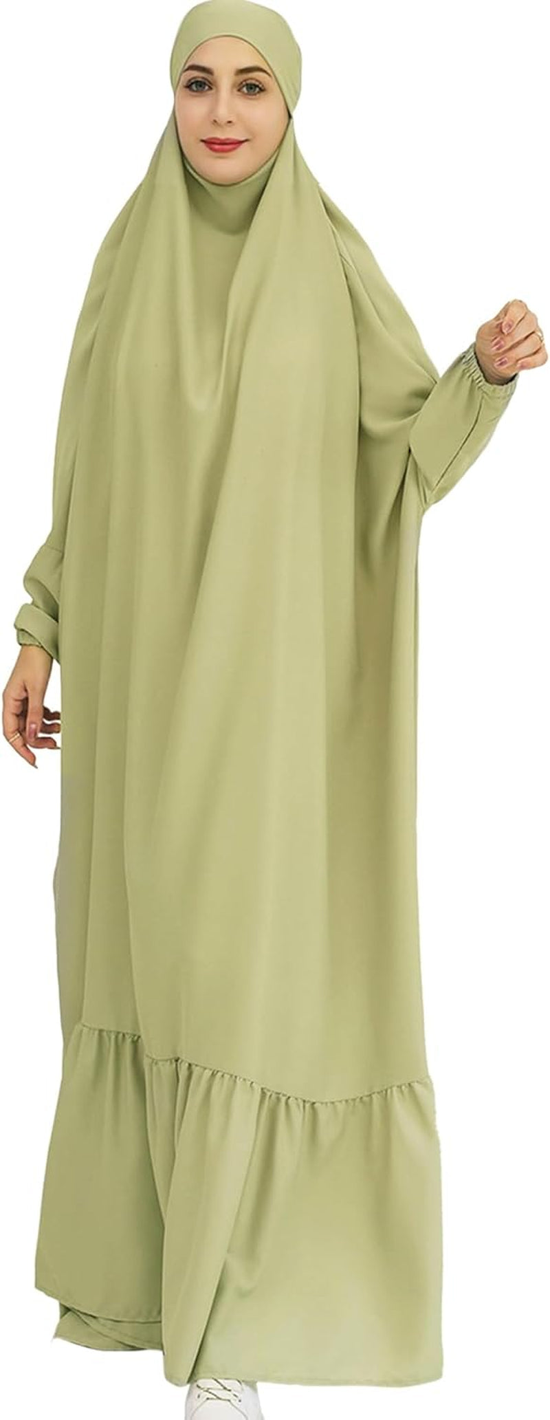 Women Jilbab Islamic Prayer Dress Muslim Dress for Woman Muslim Maxi Abaya Eid Ramadan Formal Gown with Sleeve Prayer Dress