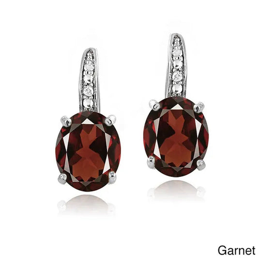 BABYLLNT New  Earrings Colorful Gemstone Amethyst Plating 18k Ear Buckle For Woman Charm Jewelry Gift
