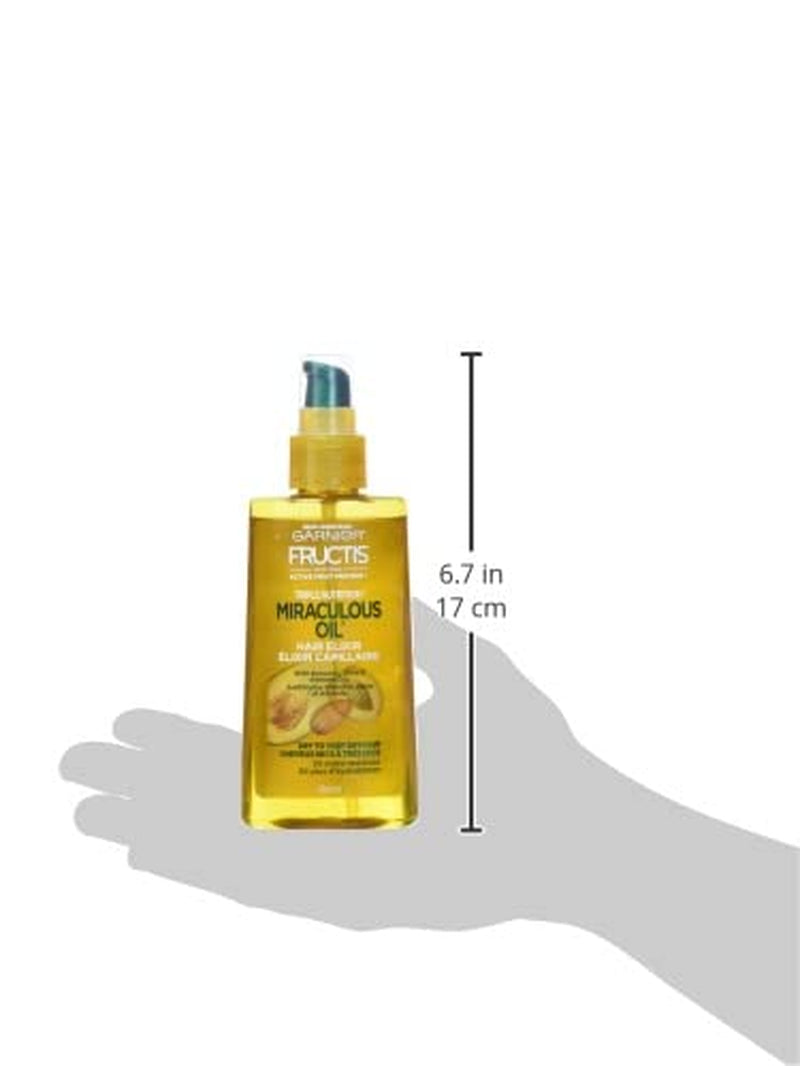 Fructis Triple Nutrition Marvelous Oil Hair Elixir, 5.0 Fl Oz, 1 Count (Packaging May Vary)