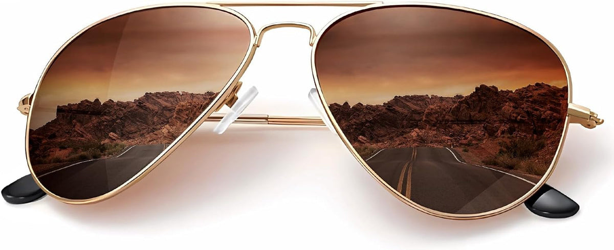 Classic Aviator Sunglasses for Men Women Driving Sun glasses Polarized Lens UV Blocking