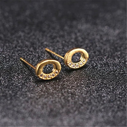 New Diamond Letter  Stud Earrings Women Fashion Earrings 26 Letters A-Z