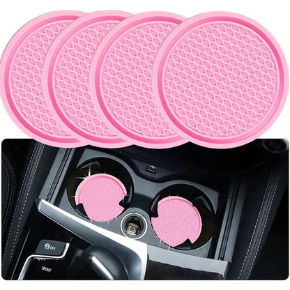 Car Interior With Car Cup Coaster - Anti-Slip & Universal Car Accessories