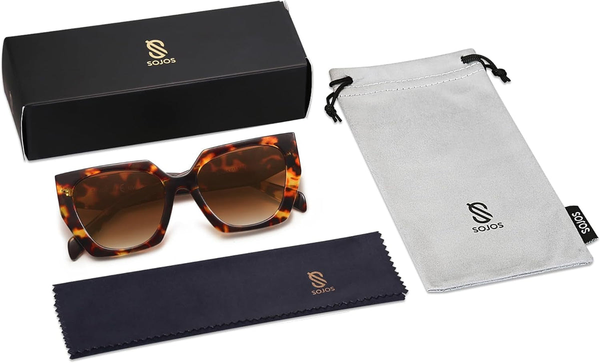 Trendy Oversized Polarized Sunglasses Womens Big Square Cateye Sunnies, Lentes De Sol Para Mujer SJ2205