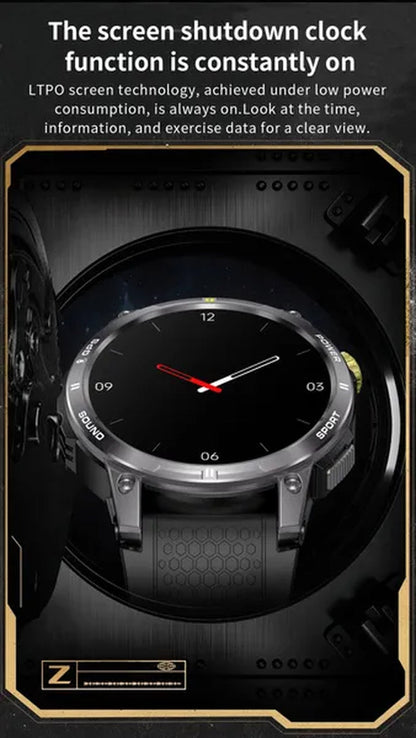 LIGE GPS 100+ Sport Modes Smart Watch Men Compass Military With LED Flashlight Bluetooth Call Sport Tracker IP68 Waterproof Smartwatch For Women Android IOS