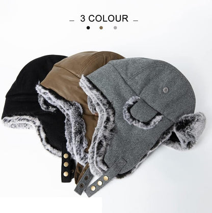 Large XL Trapper Trooper Hunting Warm Ear Flap Russian Ushanka Winter Ski Cold Weather Bomber Hats for Men