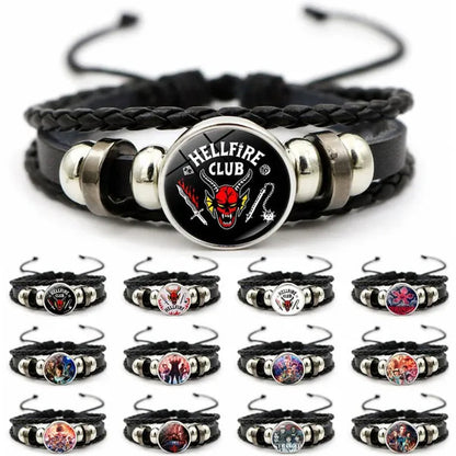 12 Styles Stranger Things 4 Hellfire Club Time Gem Bracelets & Bangles for Unisex Women Men Fashion Jewelry Gifts
