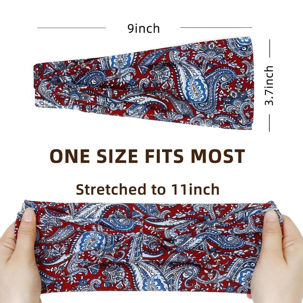 Headbands for Women Boho Elastic Hairbands for Women’S Hair Non Slip Wide Thick Head Band Fashion Soft Fabric Woman Headbands Short Hair Accessories for Women 6 Pack