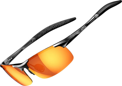Men's Fashion Driving Polarized Sunglasses for Men - Al-Mg metal Ultralight Frame