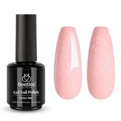 Beetles Neutral Gel Nail Polish 15ml Nude Pink Polish Set Pink Jelly Soak Off U V LED Nail Lamp Translucent Nail Art Gel