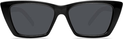 Narrow Small Vintage Polarized Cat Eye Sunglasses for Women