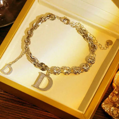 Fashion Luxury Jewelry Micro-inlaid Zircon Exquisite Necklace Bracelet Temperament Feminine Jewelry Accessories