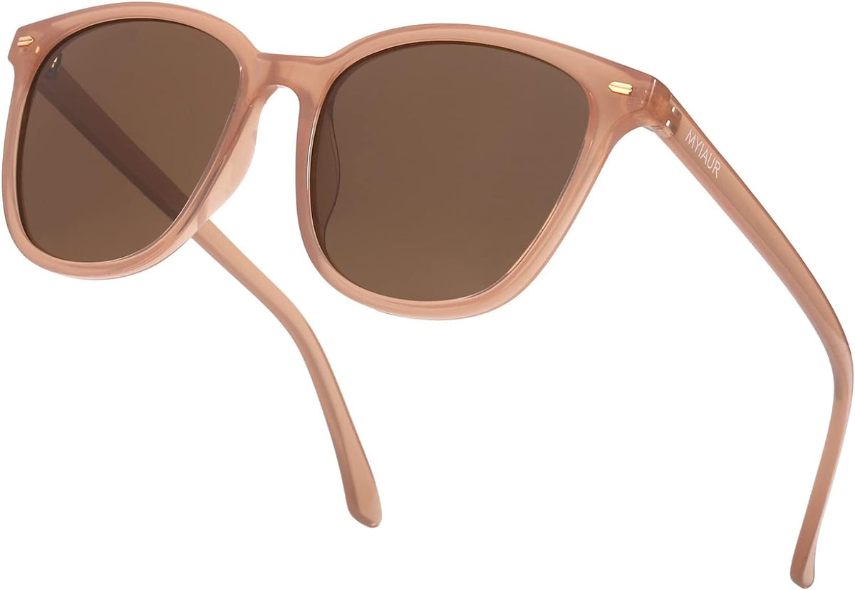 Polarized Sunglasses for Women, Square Mirrored Trendy Shades with UV Protection Reduce Glare Sun Glasses