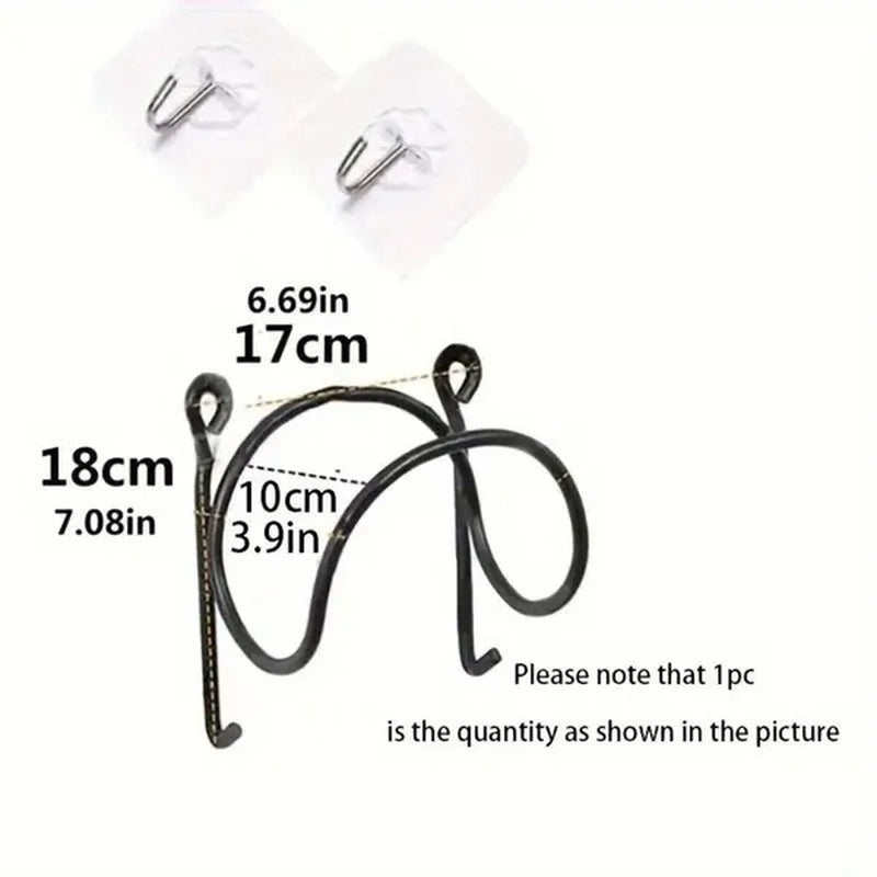 5 Layers Wrought Iron Bathroom Towel Rack Wall-Mounted Wine Bottle Display Rack Simple Multifunctional Storage Shelf
