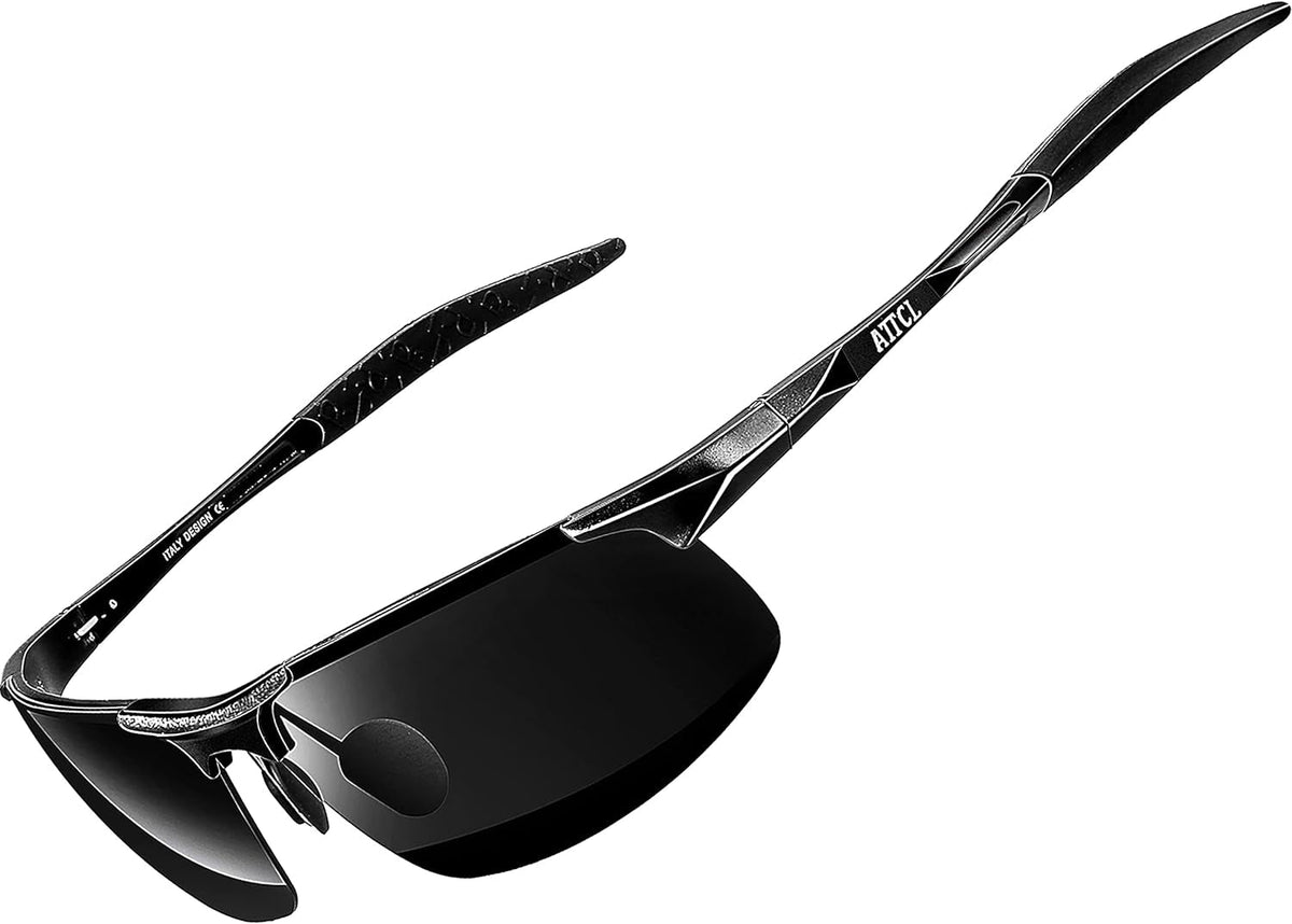 Men's Fashion Driving Polarized Sunglasses for Men - Al-Mg metal Ultralight Frame