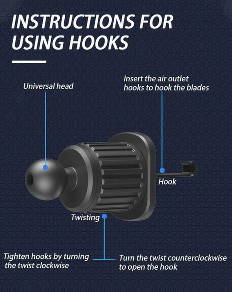 SEAMETAL 1Pc Air Vent Car Phone Holder 360 Rotation Navigation GPS Holder Car Air Outlet Clip Phone Support Bracket
