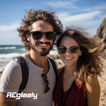 Sunglasses Men and Womens, Polarized Sunglasses for men with UV Blocking Semi-Rimless Frame for Driving & Hiking