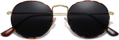 Small Round Polarized Sunglasses for Women Men Classic Vintage Retro Shades UV400