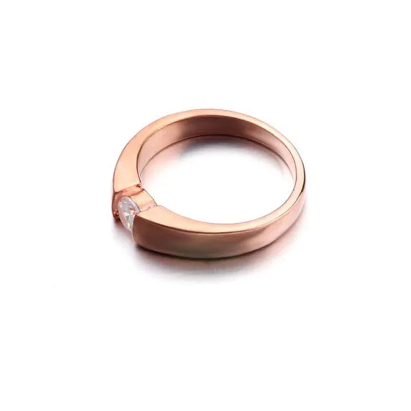 Mens Ring Classic Zircon Rings Bride Wedding Rings Rose Gold Colour Rings Silver Plated Rings Party Gift Rings for Men  Finger Jewelry