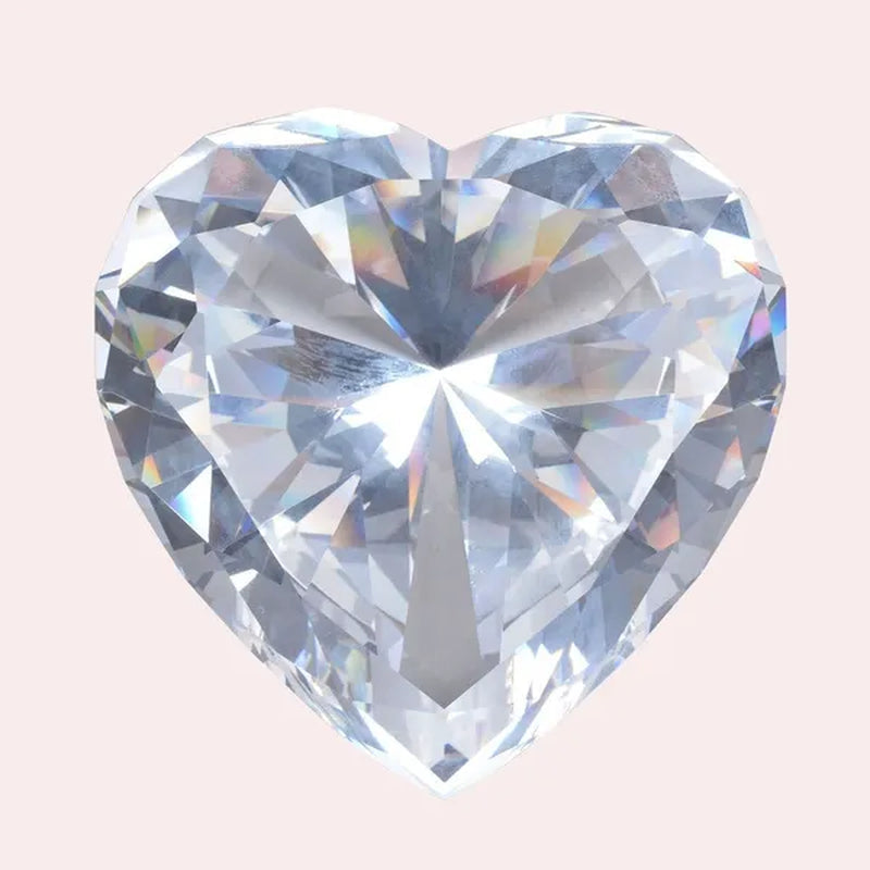 Heart Shape 80mm Crystal Diamond Paperweight  Art Glass Figurine Home Wedding Decor Collectible Gift Souvenir