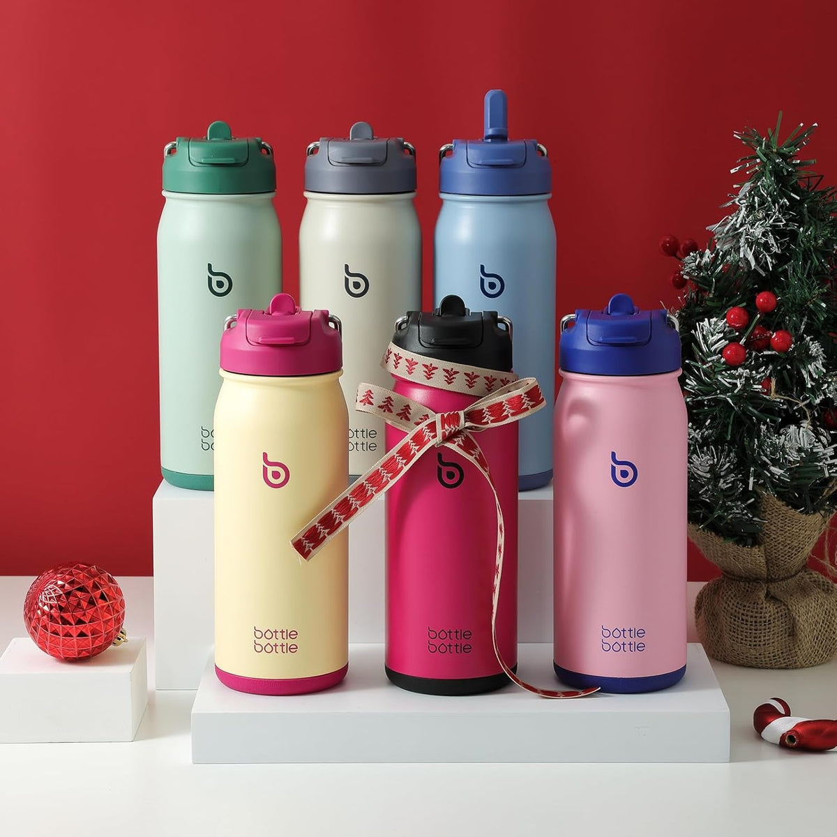 16 Oz Sports Water Bottle Stainless Steel Insulated Kids Water Bottle with Straw and Pills Holder for Gifts and School (Purple)