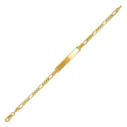 14k Yellow Gold ID Link Bracelet