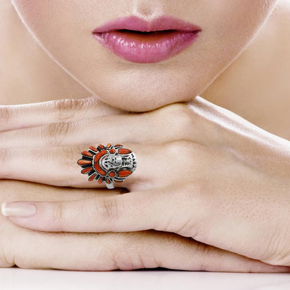 Chief Turquoise Ring Sterling Silver 925 Genuine Gemstones