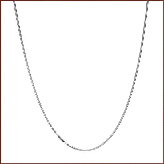Fashion Women Men 925 Silver Pretty 1MM Snake Chain Necklace for Pendant