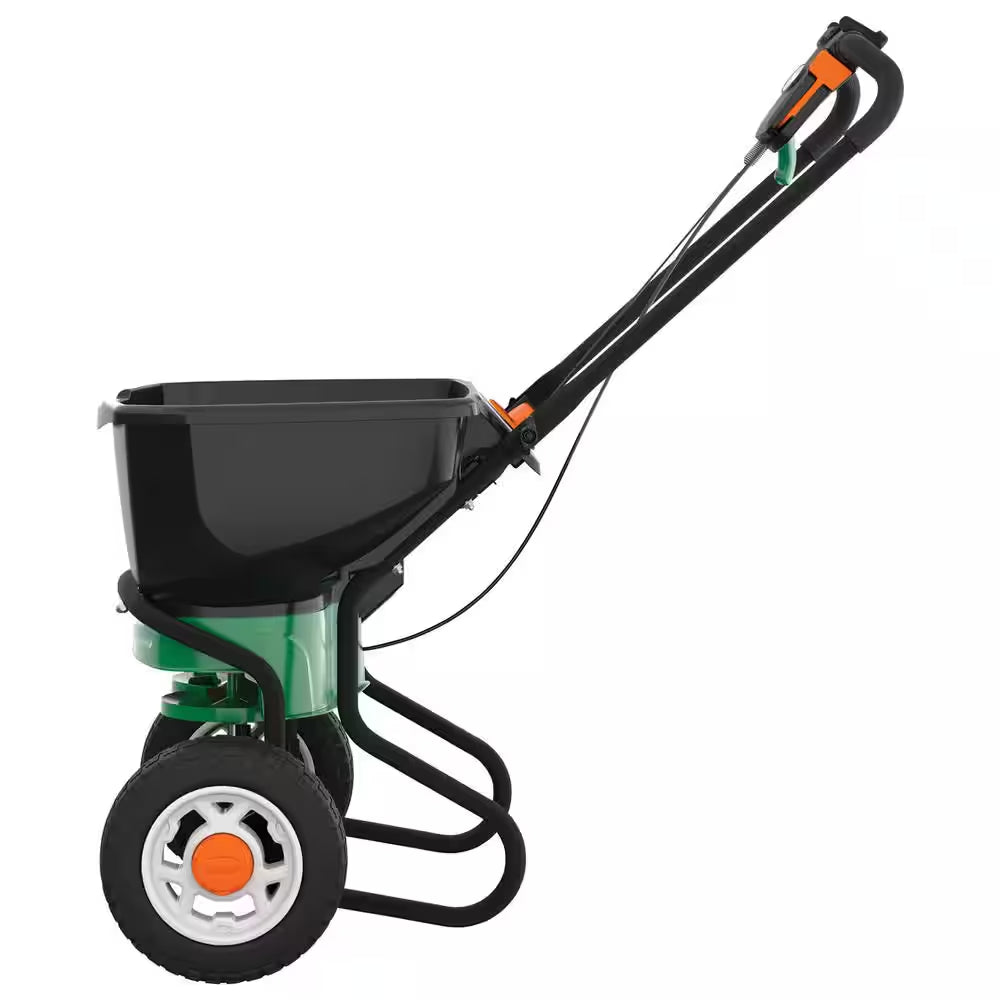 Elite Spreader Holds up to 20,000 Sq. Ft. of Product, Push Spreader for Grass Seed, Fertilizer, Salt and Ice Melt
