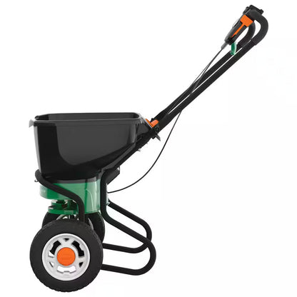 Elite Spreader Holds up to 20,000 Sq. Ft. of Product, Push Spreader for Grass Seed, Fertilizer, Salt and Ice Melt