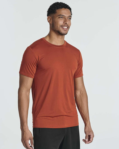 5 Pack: Men’S Short Sleeve Dry Fit Active Crew Neck T Shirt - Athletic Running Gym Workout Tee Tops
