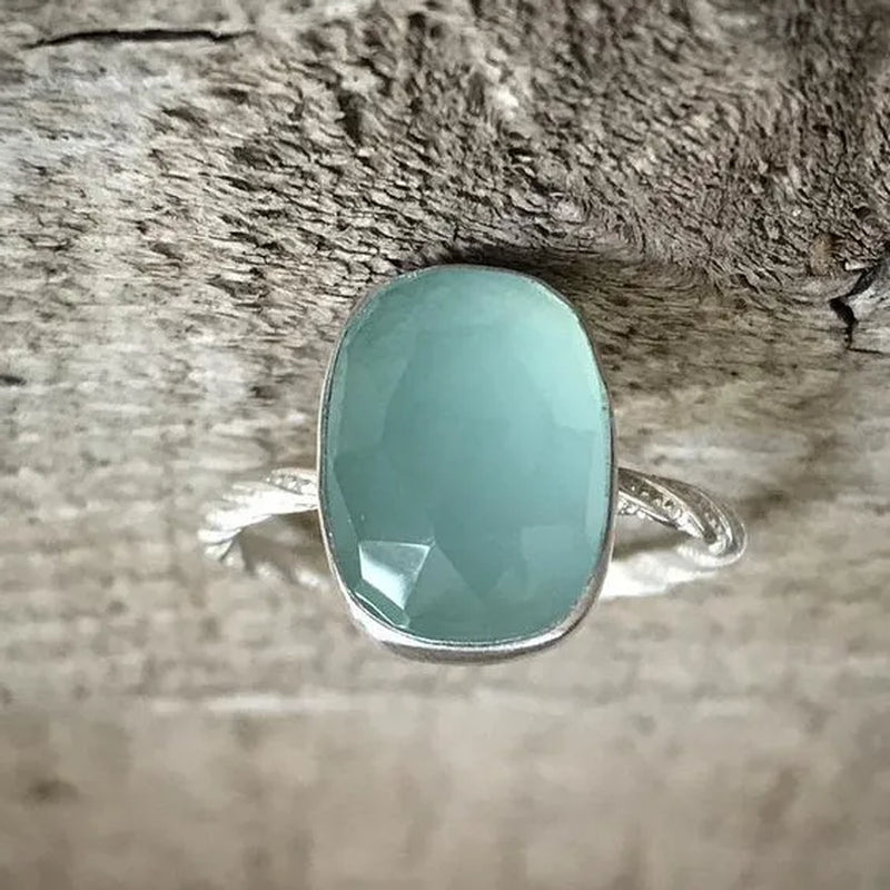Newest Luxury Brand Design Fashion Jewelry Exquisite Ring Natural Moonstone Birthstone Ring Anniversary Christmas Gift Bridal Engagement Wedding Ring Size 4-12