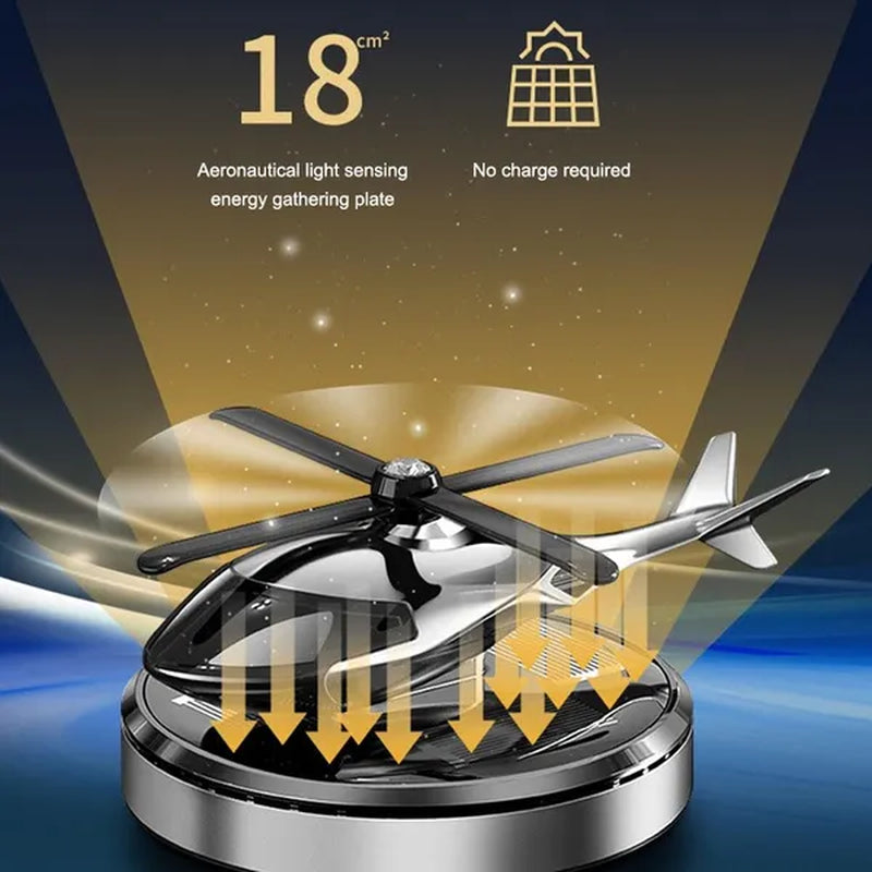 Car Air Freshener Solar Helicopter Auto Flavoring Car Perfume Interior Accessories Propeller Rotating Fragrance Diffuse Supplies