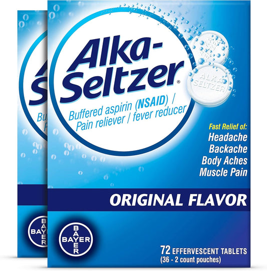 Original Effervescent Tablets, Fast Relief of Headache, Muscle Aches, and Body Aches, 144 Count (72 X 2)
