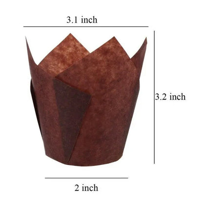 50pcs Cupcake Muffin Liners Baking Cup Holders Wrappers for Wedding Birthday Christmas Baby Shower Parties