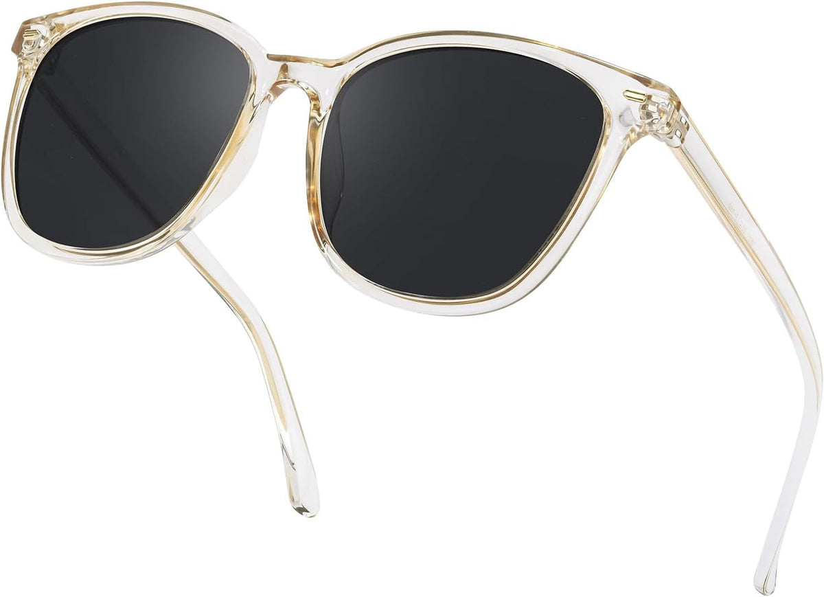 Polarized Sunglasses for Women, Square Mirrored Trendy Shades with UV Protection Reduce Glare Sun Glasses