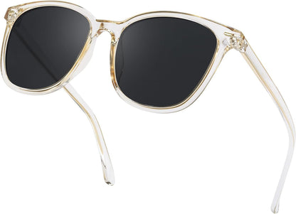 Polarized Sunglasses for Women, Square Mirrored Trendy Shades with UV Protection Reduce Glare Sun Glasses