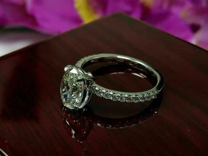 Lovely Valentine's Day Gift Ring Exquisite White Zircon Ring Anniversary Gift Engagement Bridal Wedding Jewelry Rings Size 5-11