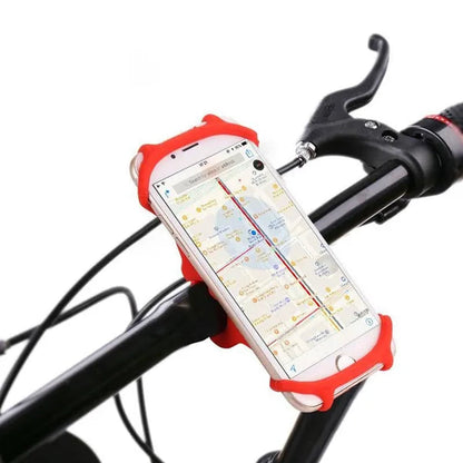Silicone Bicycle Phone Holder Motorcycle for Mobile Phone Stand Bike GPS Clip Quick Mount