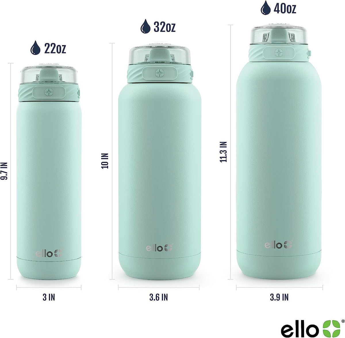 Cooper 32Oz Stainless Steel Water Bottle with Straw and Carry Handle, Double Walled and Vacuum Insulated Metal, Leak Proof Locking Lid with Soft Silicone Spout, Reusable, BPA Free, Yucca