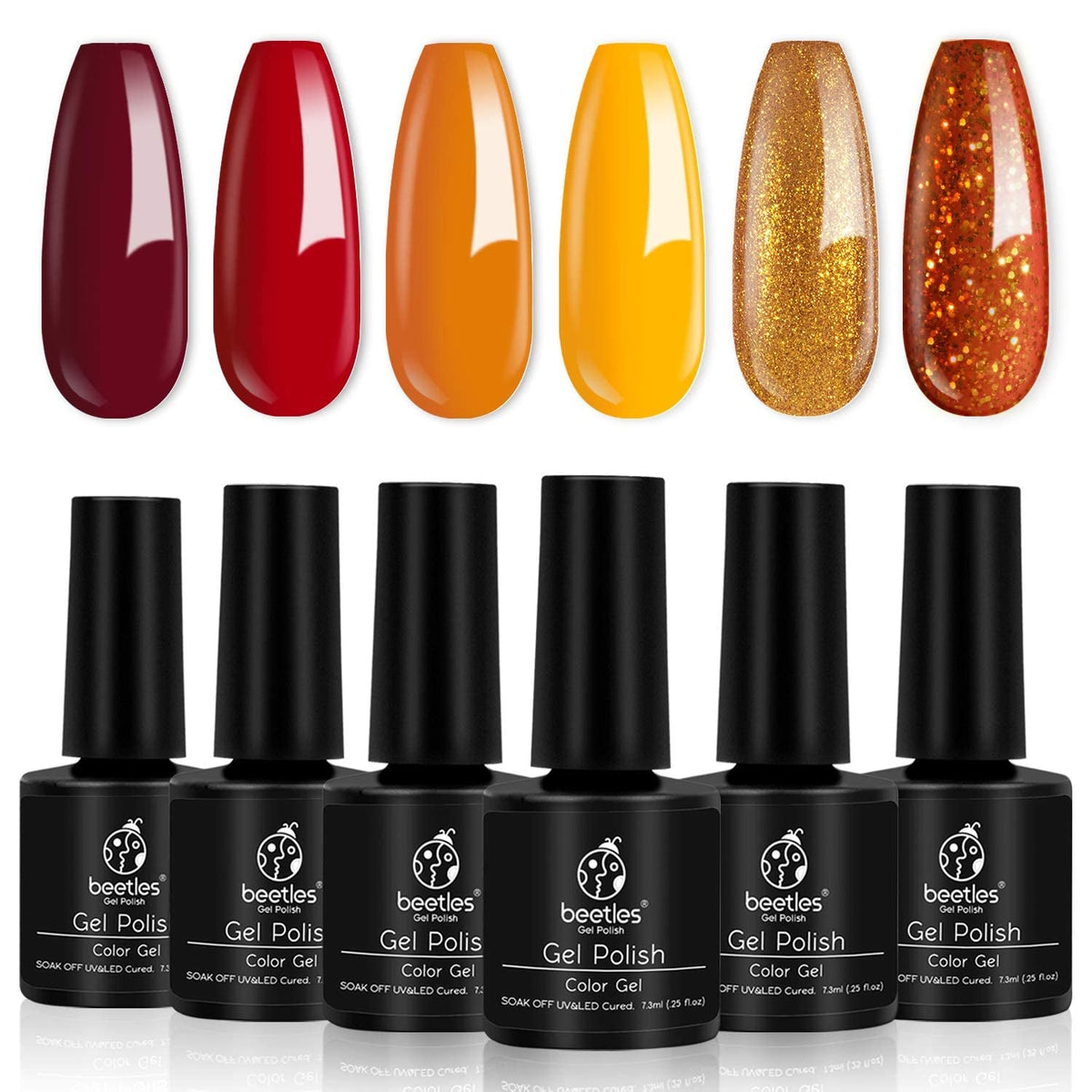 Nail Set 6 Colors Sandstorm Collection Nude Pink Peach Brown Natural Manicure Kit Soak Off Uv Led Lamp Needed for Women Gift Diy Home